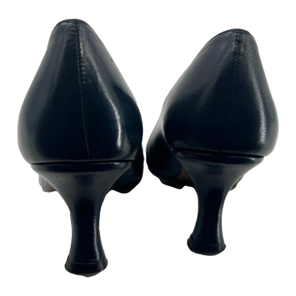 Stuart Weitzman Black Leather Pump Size 8 EUC - Picture 4 of 14